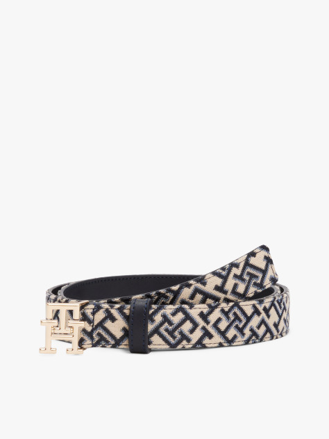 Blue TH Monogram Jacquard Belt  Women