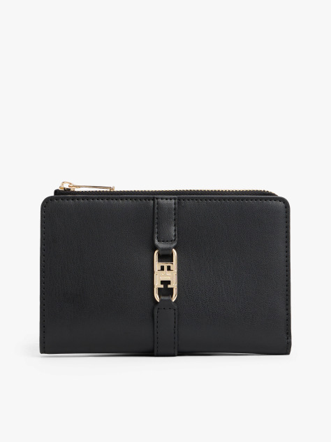 Black TH Monogram Bifold Wallet  Women