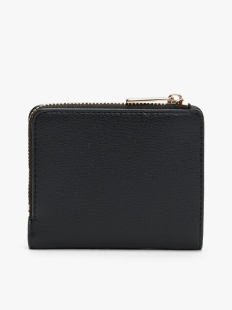 Black TH Flag Compact Zip-Around Wallet  Women