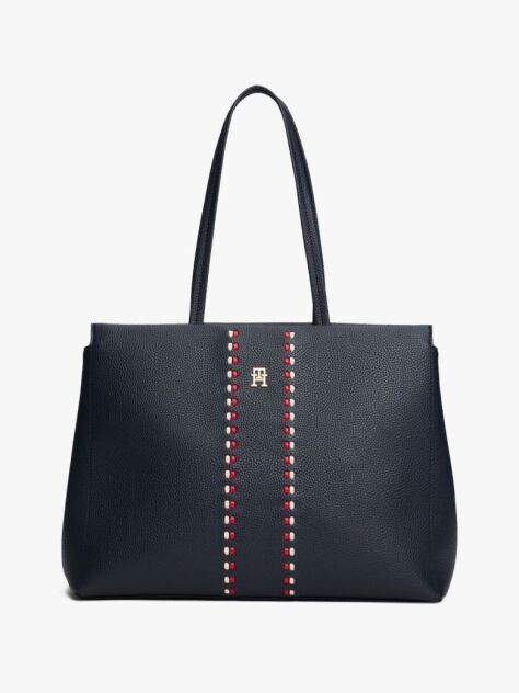 Blue Signature Tape Tote  Women
