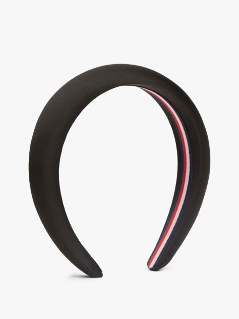 Black Chic TH Monogram Satin Headband  Women