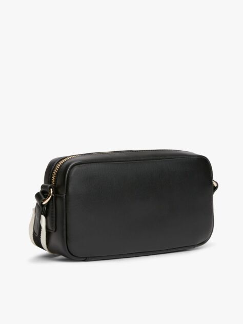 Black Essential Debossed Crossbody Camera Bag  Women