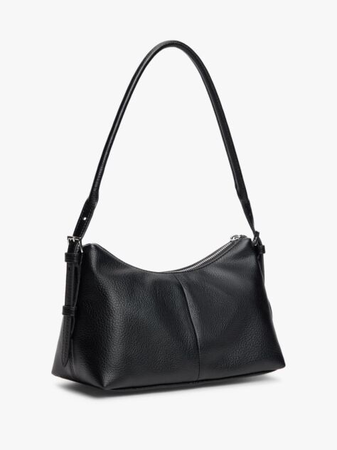Black Metal Logo Shoulder Bag  Women