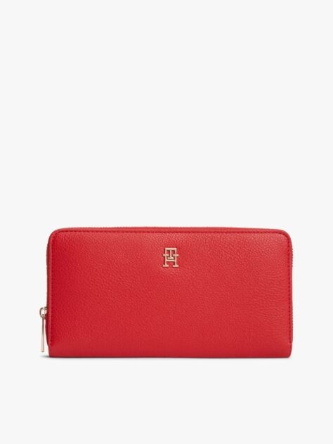 Red Hilfiger Icon Zip-Around Wallet  Women