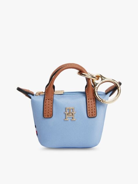 Blue Tote Bag Keyring Pouch Charm  Women