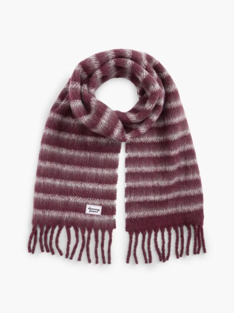 Multi Wool Blend Logo Fringe Scarf  Women