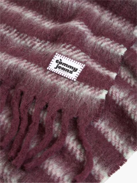 Multi Wool Blend Logo Fringe Scarf  Women
