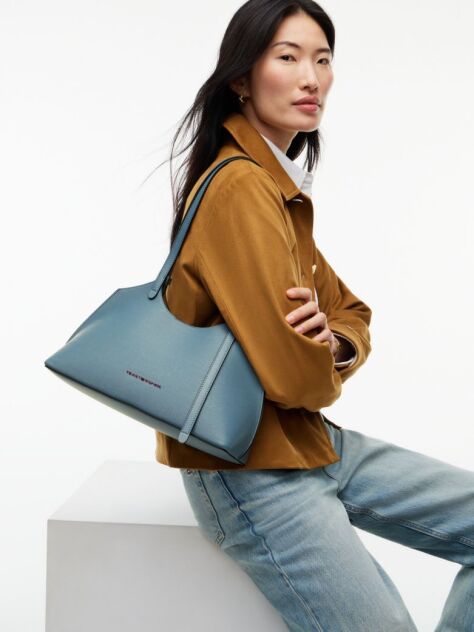 Blue Modern Textured Tote Bag  Women