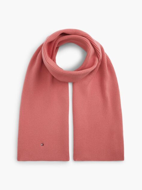 Pink Hilfiger Flag Knit Scarf With Wool  Women