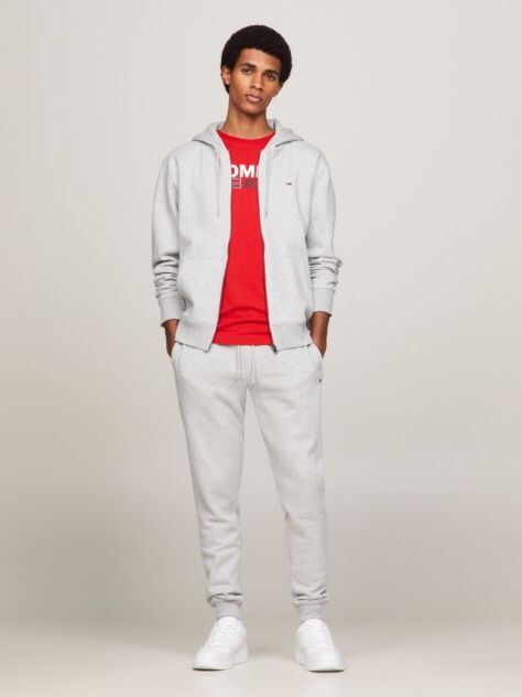Grey Organic Cotton Fleece Zip-Thru Hoody  Men