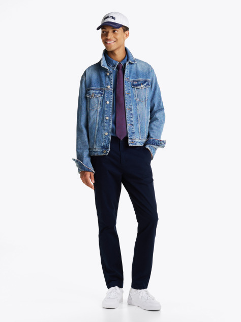 Blue Austin Stretch Cotton Slim Chinos  Men