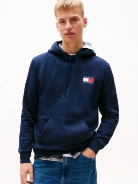 Blue Logo Drawstring Hoody  Men