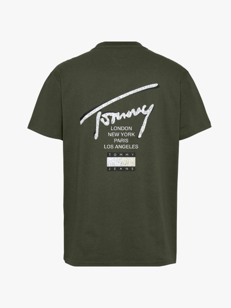 Green Signature Back Logo T-Shirt  Men