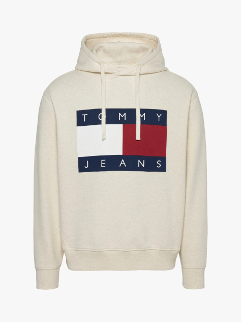 Beige Mélange Relaxed Hoody  Men