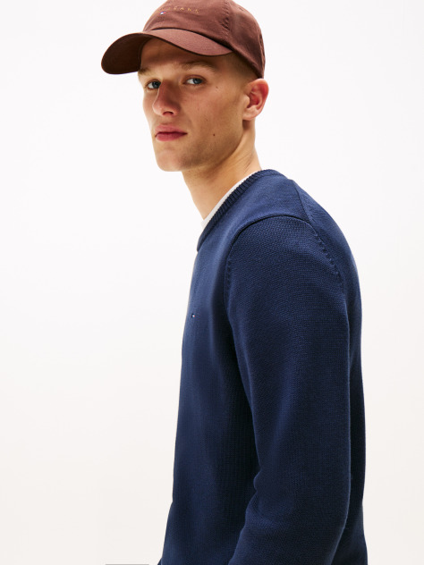 Blue Crew Neck Slim Jumper  Men
