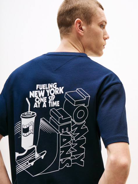 Blue Back Logo Graphic Relaxed T-Shirt  Men