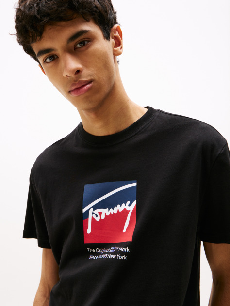 Black Signature Logo T-Shirt  Men