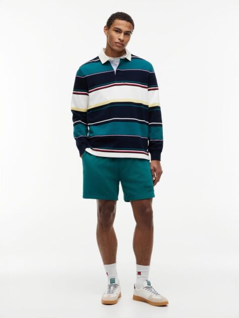 Multi Relaxed Fit Mixed Stripe Rugby Shirt  Men