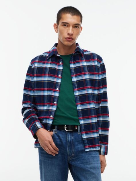 Multi Regular Fit Pattern Dobby Corduroy Shirt  Men