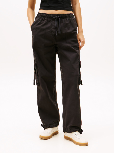 Black Loose Cargo Trousers  Women
