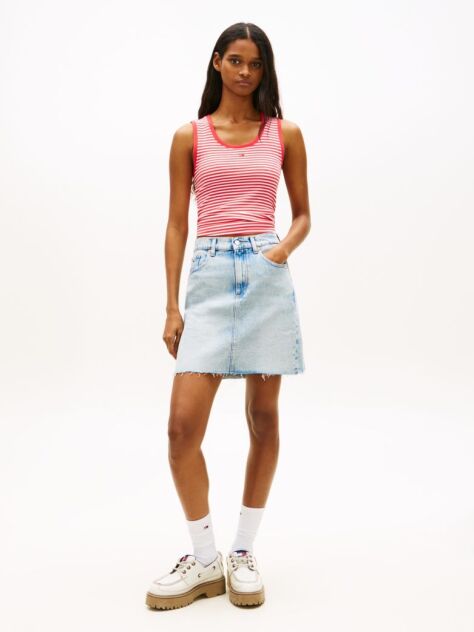 Denim Ultra High Mom Denim Mini Skirt  Women
