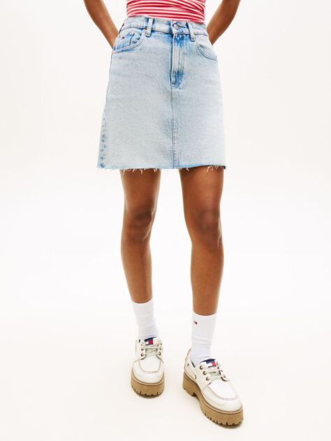 Denim Ultra High Mom Denim Mini Skirt  Women