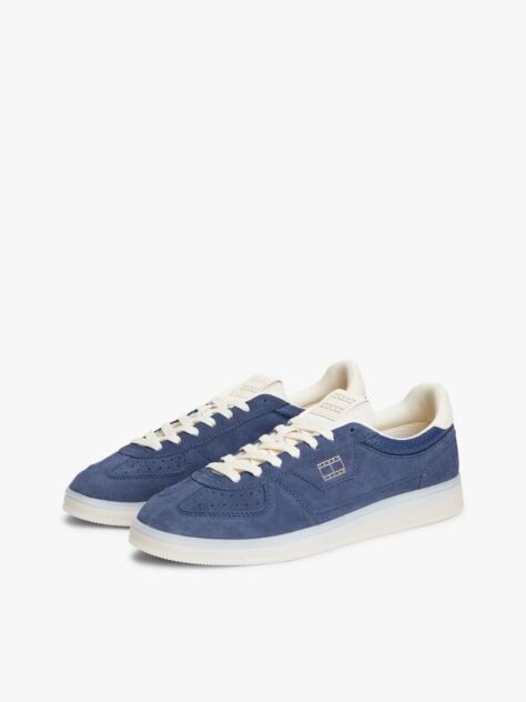 Blue The Greenwich Metallic Logo Suede Trainers  Men