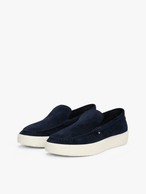 Blue Signature Slip-On Suede Loafers  Men