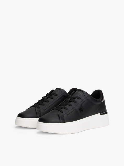 Black Chic Platform Sneaker Gold  Women
