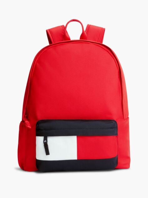 Red Kids' Essential Signature Colour-Blocked Pocket Backpack  Kids Unisex