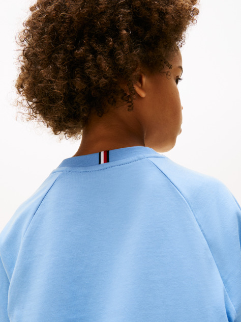 Blue Mixed Logo Raglan Sleeve T-Shirt  Boys