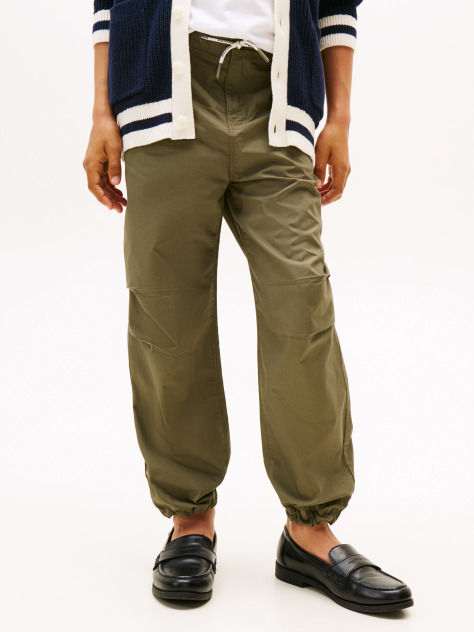Green Relaxed Parachute Trousers  Boys