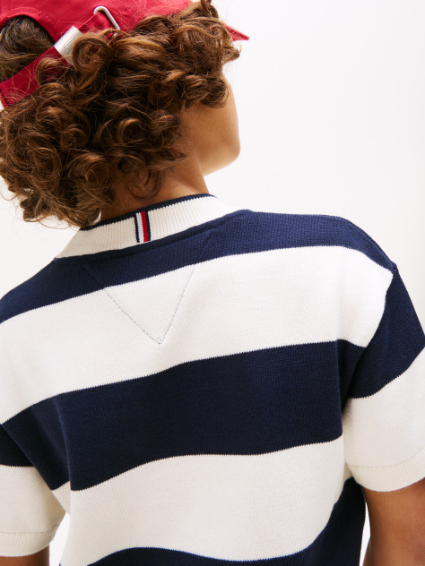 Multi Rugby Stripe Short Sleeve Jumper  Boys
