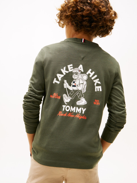 Green Take A Hike Print Long Sleeve Tee  Boys