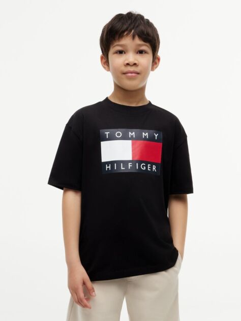 Black Heritage Flag Print Jersey T-Shirt  Boys