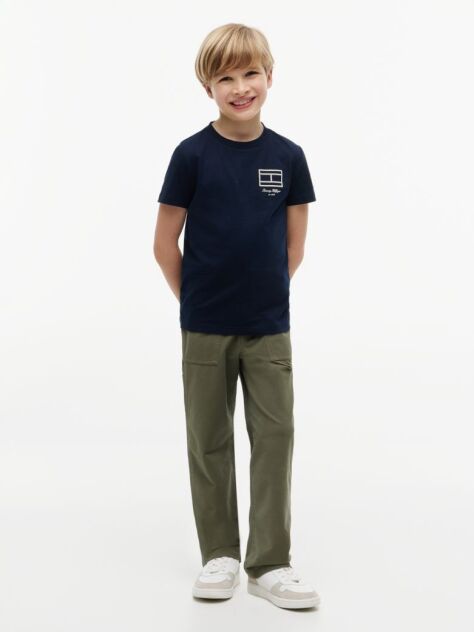 Blue Outline Flag Logo Jersey T-Shirt  Boys