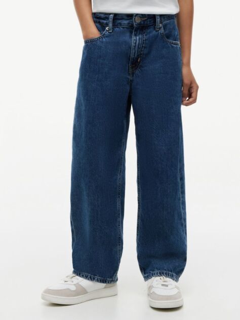 Denim Flag Embroidery Loose Jeans  Boys
