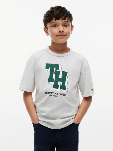 Grey Varsity Logo Jersey T-Shirt  Boys