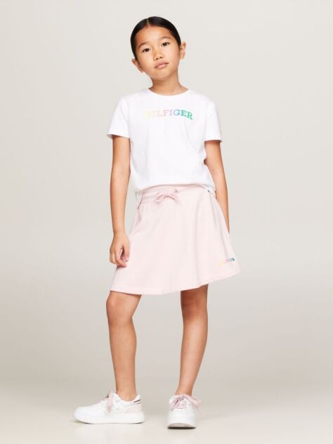 Pink Hilfiger Monotype Drawstring Waistband Skirt  Girls