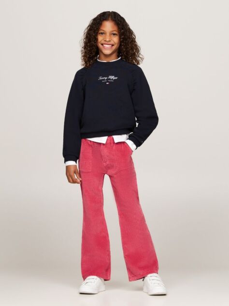 Blue Script Logo Relaxed Sweatshirt  Girls