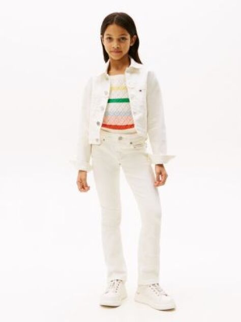 White White Flared Jeans  Girls