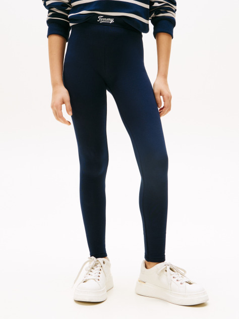Blue Logo Full Length Leggings  Girls