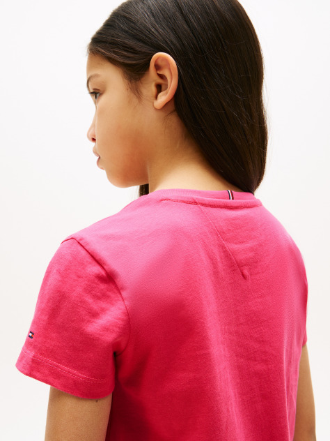 Pink Tonal Flag T-Shirt Short Sleeve  Girls