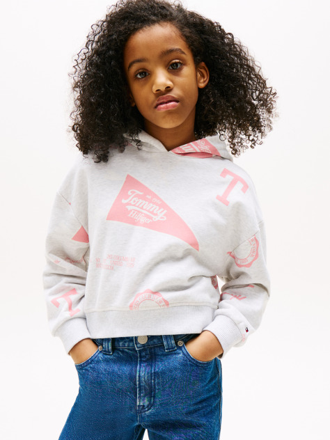 Grey Hooded Sweatshirt  Girls