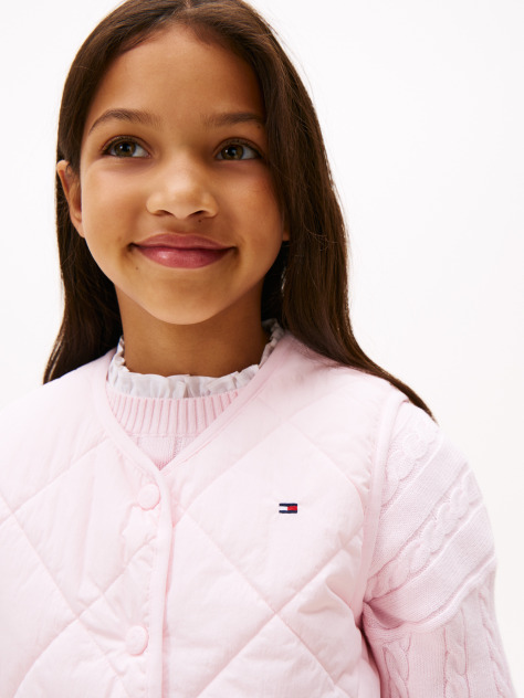 Multi Reversible Quilted Vest  Girls