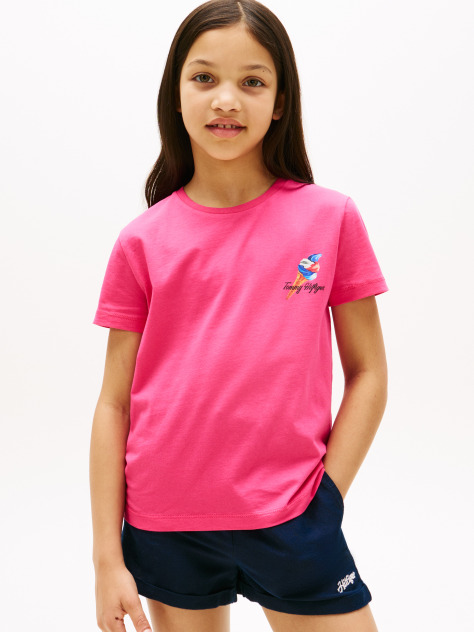 Pink Back Graphic T-Shirt  Girls