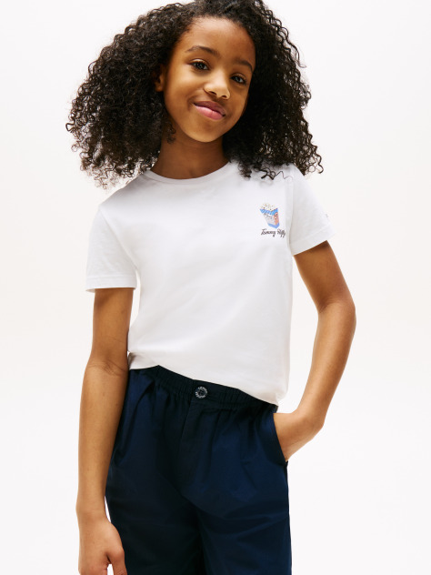 White Back Graphic T-Shirt  Girls
