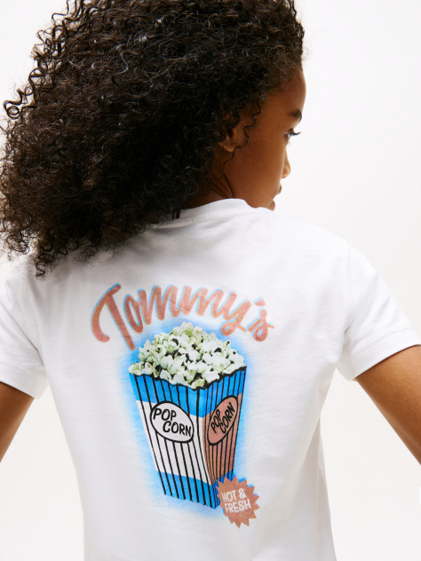 White Back Graphic T-Shirt  Girls