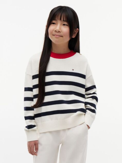 Multi Gold-Tone Button Relaxed Jumper  Girls
