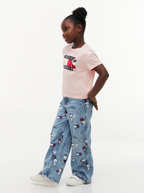 Pink Peanuts® Flag Graphic Relaxed T-Shirt  Girls